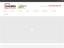 Tablet Screenshot of kalibra.cz